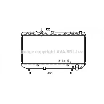 Radiateur, refroidissement du moteur AVA QUALITY COOLING TO2142