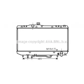 Radiateur, refroidissement du moteur AVA QUALITY COOLING TO2143