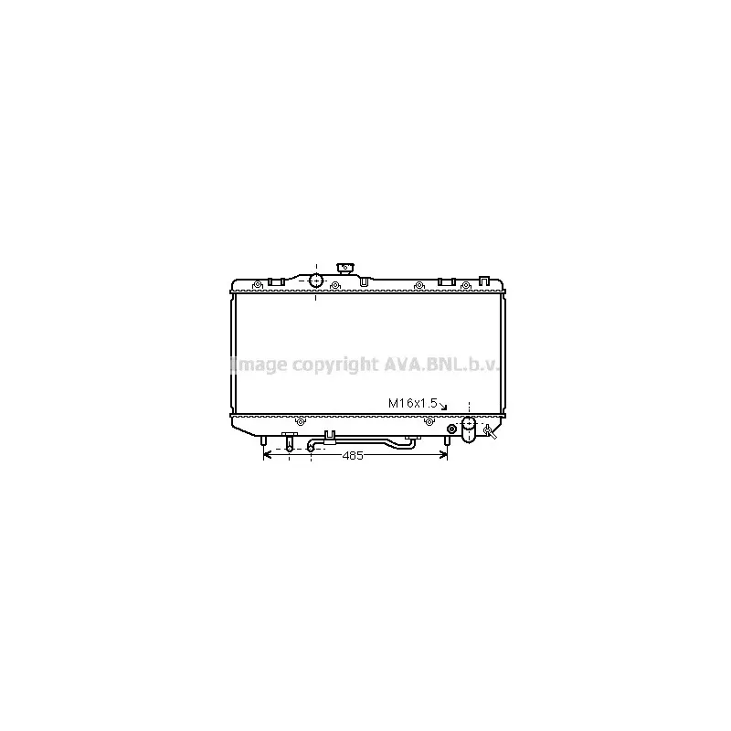 Radiateur, refroidissement du moteur AVA QUALITY COOLING TO2143