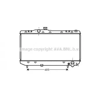 Radiateur, refroidissement du moteur AVA QUALITY COOLING TO2144