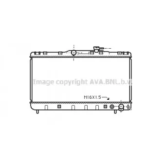 Radiateur, refroidissement du moteur AVA QUALITY COOLING TO2145