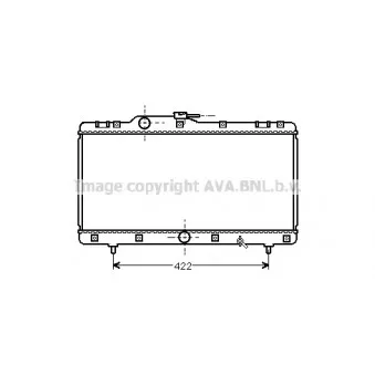 Radiateur, refroidissement du moteur AVA QUALITY COOLING TO2149