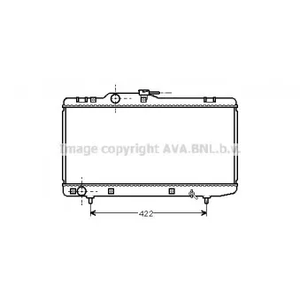 Radiateur, refroidissement du moteur AVA QUALITY COOLING TO2150
