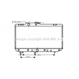 Radiateur, refroidissement du moteur AVA QUALITY COOLING TO2151