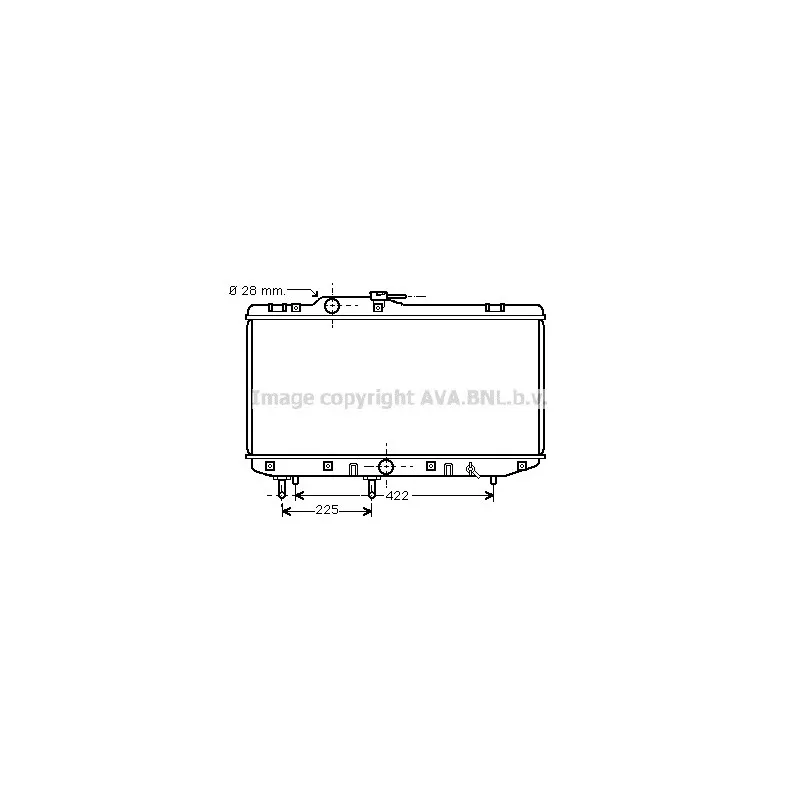 Radiateur, refroidissement du moteur AVA QUALITY COOLING TO2151