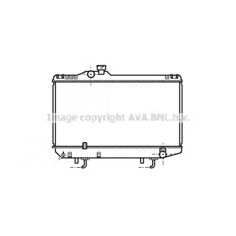 Radiateur, refroidissement du moteur AVA QUALITY COOLING TO2154