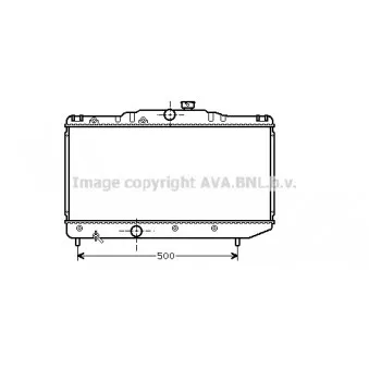 Radiateur, refroidissement du moteur AVA QUALITY COOLING TO2155