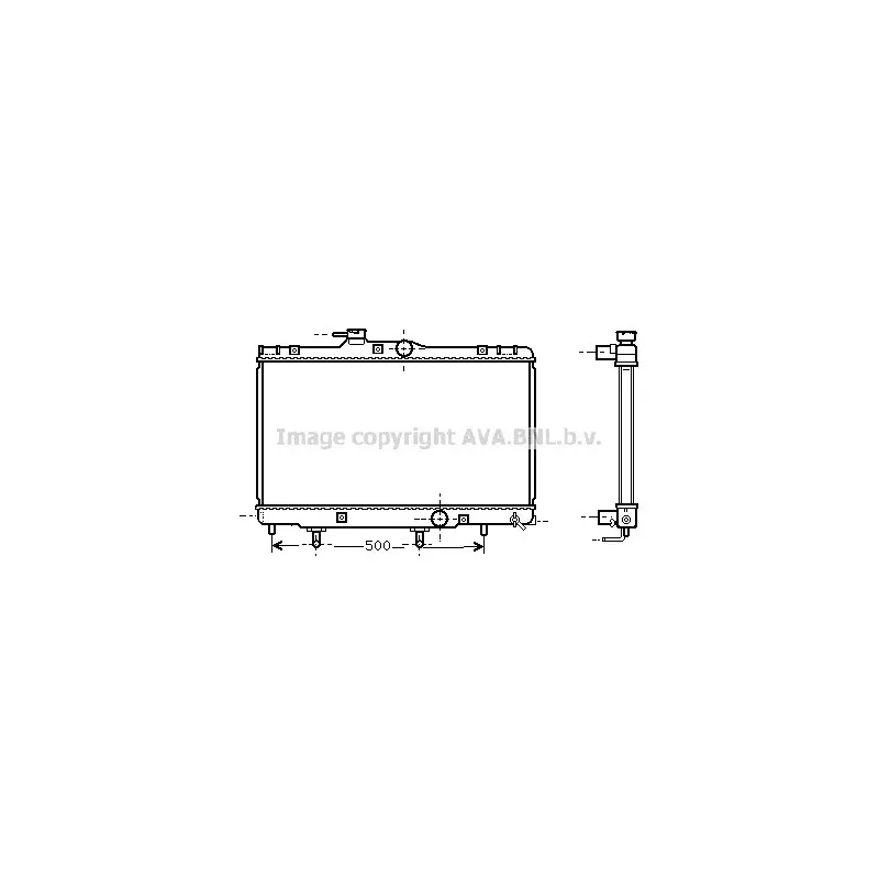 Radiateur, refroidissement du moteur AVA QUALITY COOLING TO2156