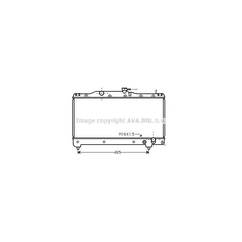 Radiateur, refroidissement du moteur AVA QUALITY COOLING TO2163