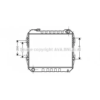 Radiateur, refroidissement du moteur AVA QUALITY COOLING TO2164