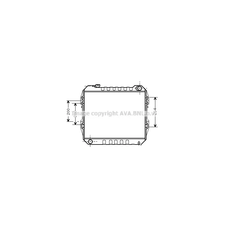 Radiateur, refroidissement du moteur AVA QUALITY COOLING TO2164