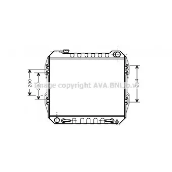 Radiateur, refroidissement du moteur AVA QUALITY COOLING TO2165