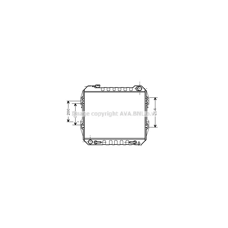 Radiateur, refroidissement du moteur AVA QUALITY COOLING TO2165