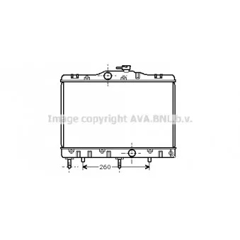 Radiateur, refroidissement du moteur AVA QUALITY COOLING TO2173