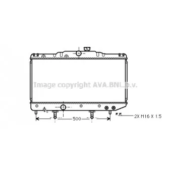 Radiateur, refroidissement du moteur AVA QUALITY COOLING TO2179