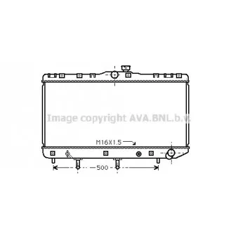 Radiateur, refroidissement du moteur AVA QUALITY COOLING TO2180