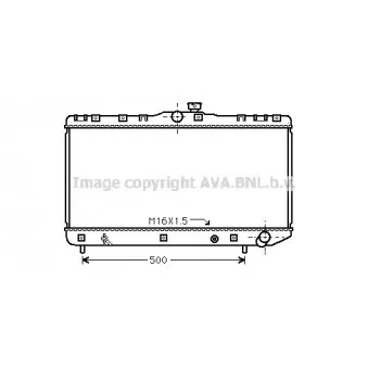 Radiateur, refroidissement du moteur AVA QUALITY COOLING TO2181