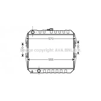 Radiateur, refroidissement du moteur AVA QUALITY COOLING TO2183