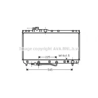 Radiateur, refroidissement du moteur AVA QUALITY COOLING TO2184