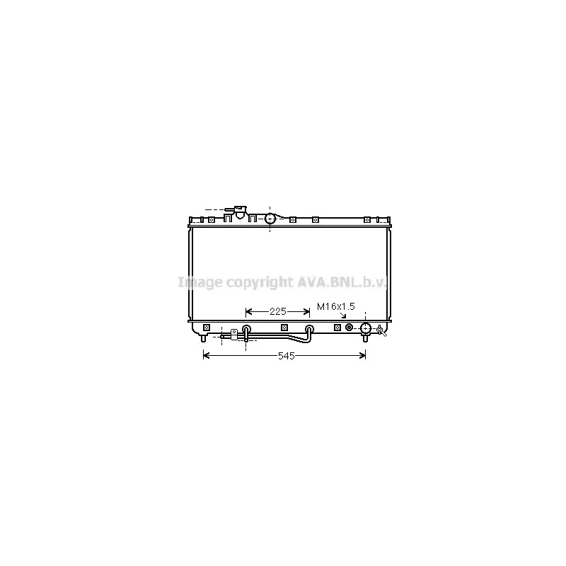 Radiateur, refroidissement du moteur AVA QUALITY COOLING TO2184