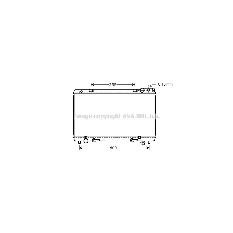 Radiateur, refroidissement du moteur AVA QUALITY COOLING TO2185