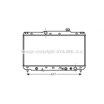 Radiateur, refroidissement du moteur AVA QUALITY COOLING