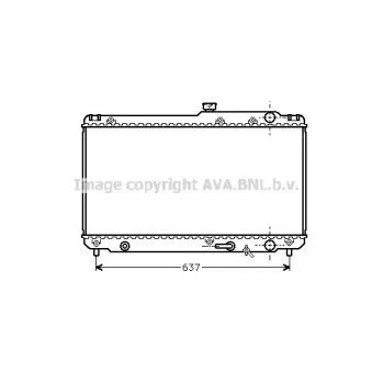 Radiateur, refroidissement du moteur AVA QUALITY COOLING TO2187