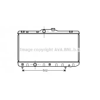 Radiateur, refroidissement du moteur AVA QUALITY COOLING TO2188