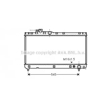 Radiateur, refroidissement du moteur AVA QUALITY COOLING TO2200