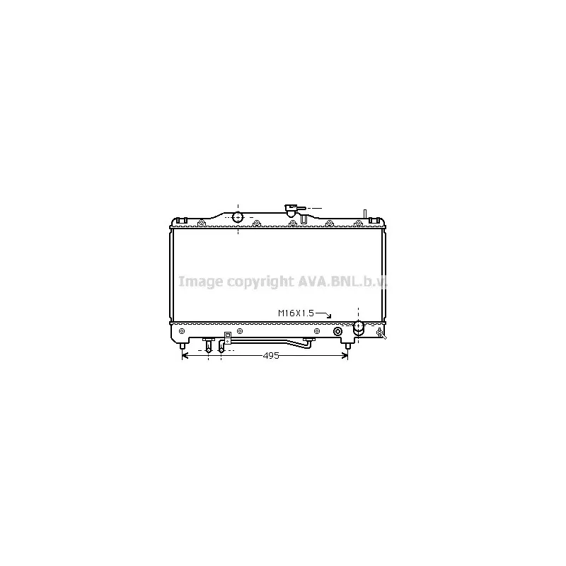 Radiateur, refroidissement du moteur AVA QUALITY COOLING TO2205
