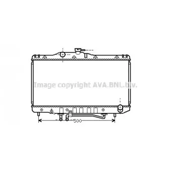 Radiateur, refroidissement du moteur AVA QUALITY COOLING TO2206
