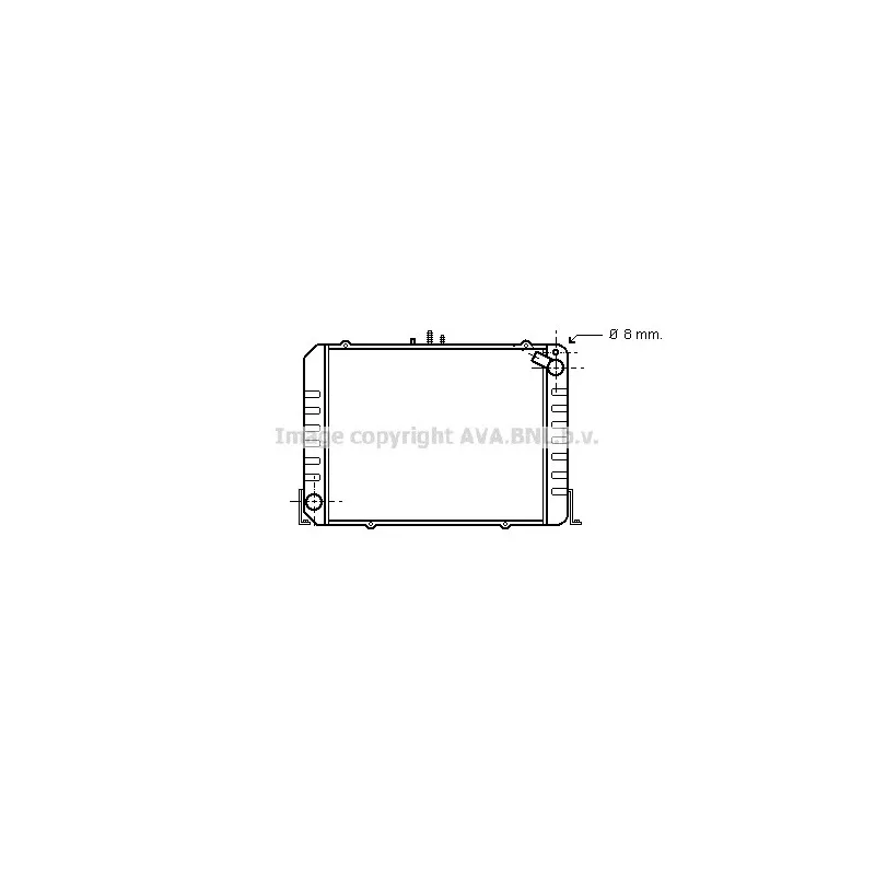 Radiateur, refroidissement du moteur AVA QUALITY COOLING TO2215