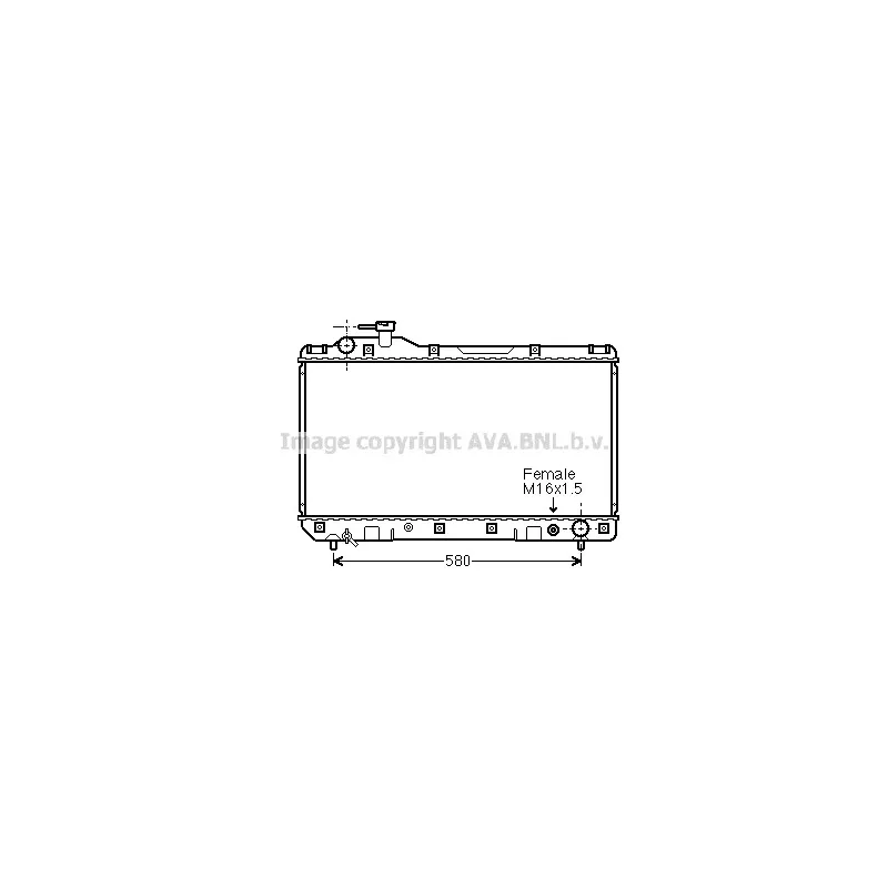 Radiateur, refroidissement du moteur AVA QUALITY COOLING TO2219