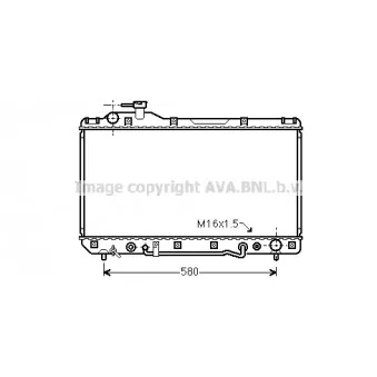 Radiateur, refroidissement du moteur AVA QUALITY COOLING TO2220