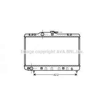 Radiateur, refroidissement du moteur AVA QUALITY COOLING TO2227