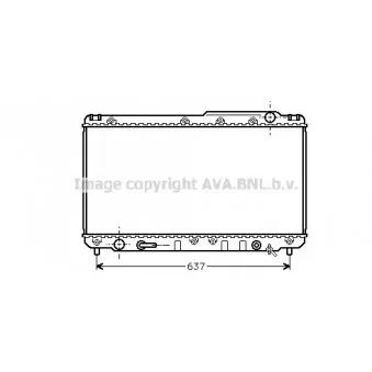 Radiateur, refroidissement du moteur AVA QUALITY COOLING TO2229