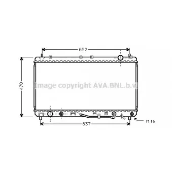 Radiateur, refroidissement du moteur AVA QUALITY COOLING TO2232