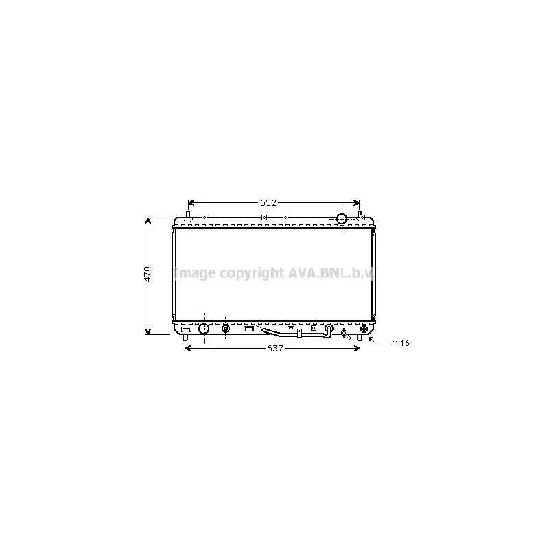 Radiateur, refroidissement du moteur AVA QUALITY COOLING TO2232