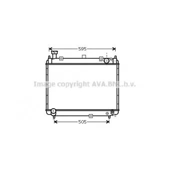 Radiateur, refroidissement du moteur AVA QUALITY COOLING TO2233