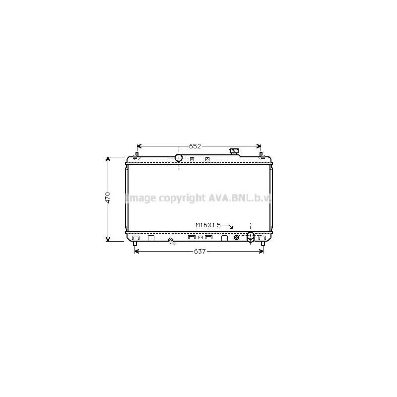 Radiateur, refroidissement du moteur AVA QUALITY COOLING TO2235