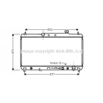 Radiateur, refroidissement du moteur AVA QUALITY COOLING TO2236