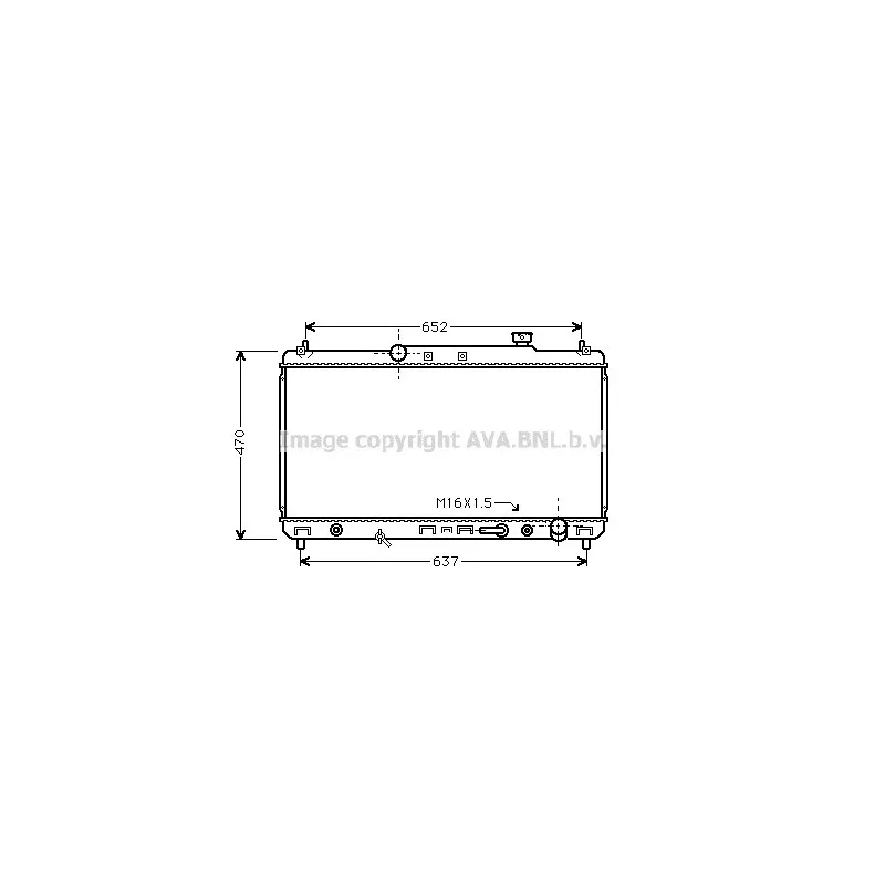 Radiateur, refroidissement du moteur AVA QUALITY COOLING TO2236
