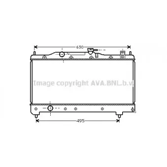 Radiateur, refroidissement du moteur AVA QUALITY COOLING TO2237