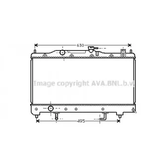 Radiateur, refroidissement du moteur AVA QUALITY COOLING TO2238