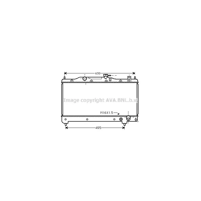 Radiateur, refroidissement du moteur AVA QUALITY COOLING TO2239