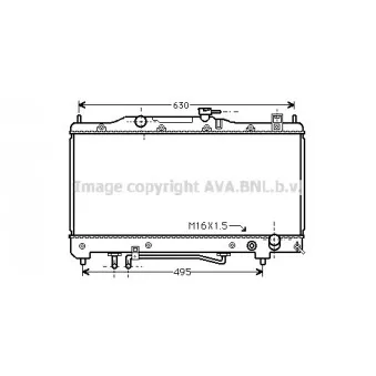 Radiateur, refroidissement du moteur AVA QUALITY COOLING