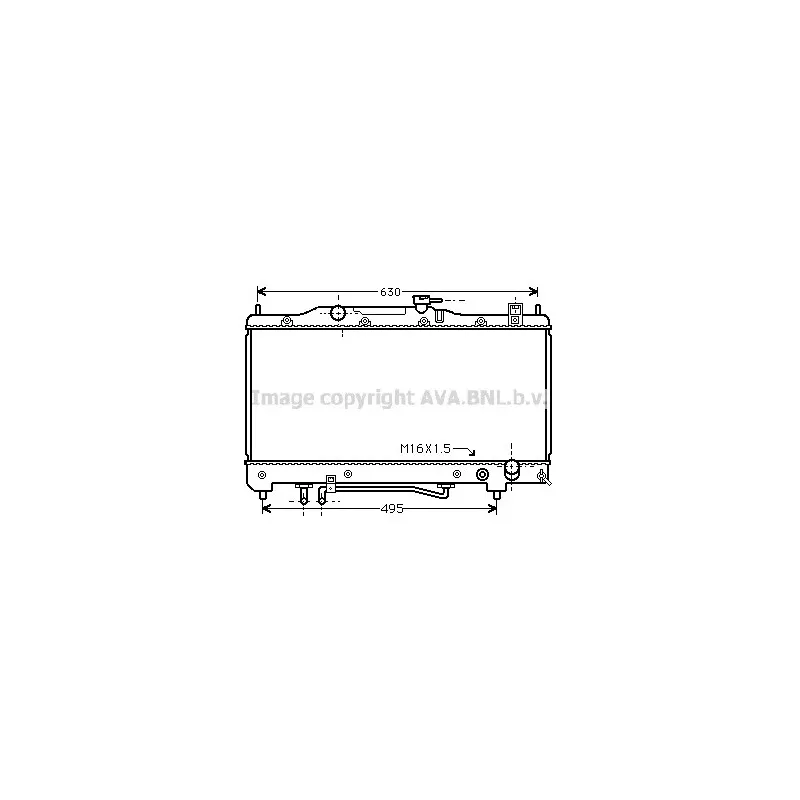 Radiateur, refroidissement du moteur AVA QUALITY COOLING TO2240