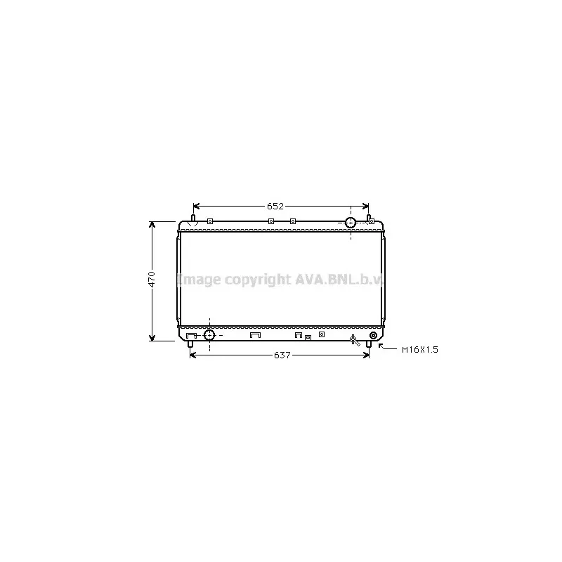 Radiateur, refroidissement du moteur AVA QUALITY COOLING TO2247