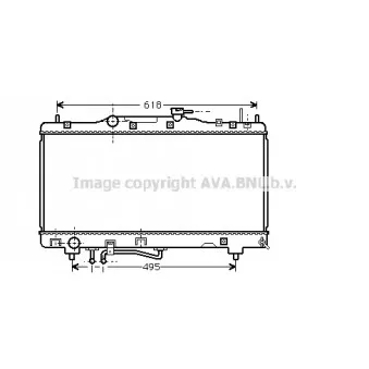 Radiateur, refroidissement du moteur AVA QUALITY COOLING TO2260