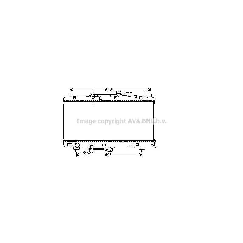Radiateur, refroidissement du moteur AVA QUALITY COOLING TO2260